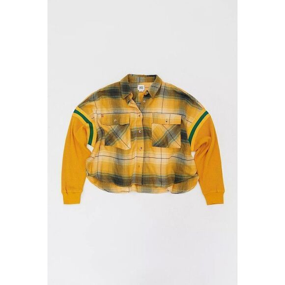 Urban Outfitters BDG Yellow Caleb Sporty Shirt Size M - Picture 5 of 9